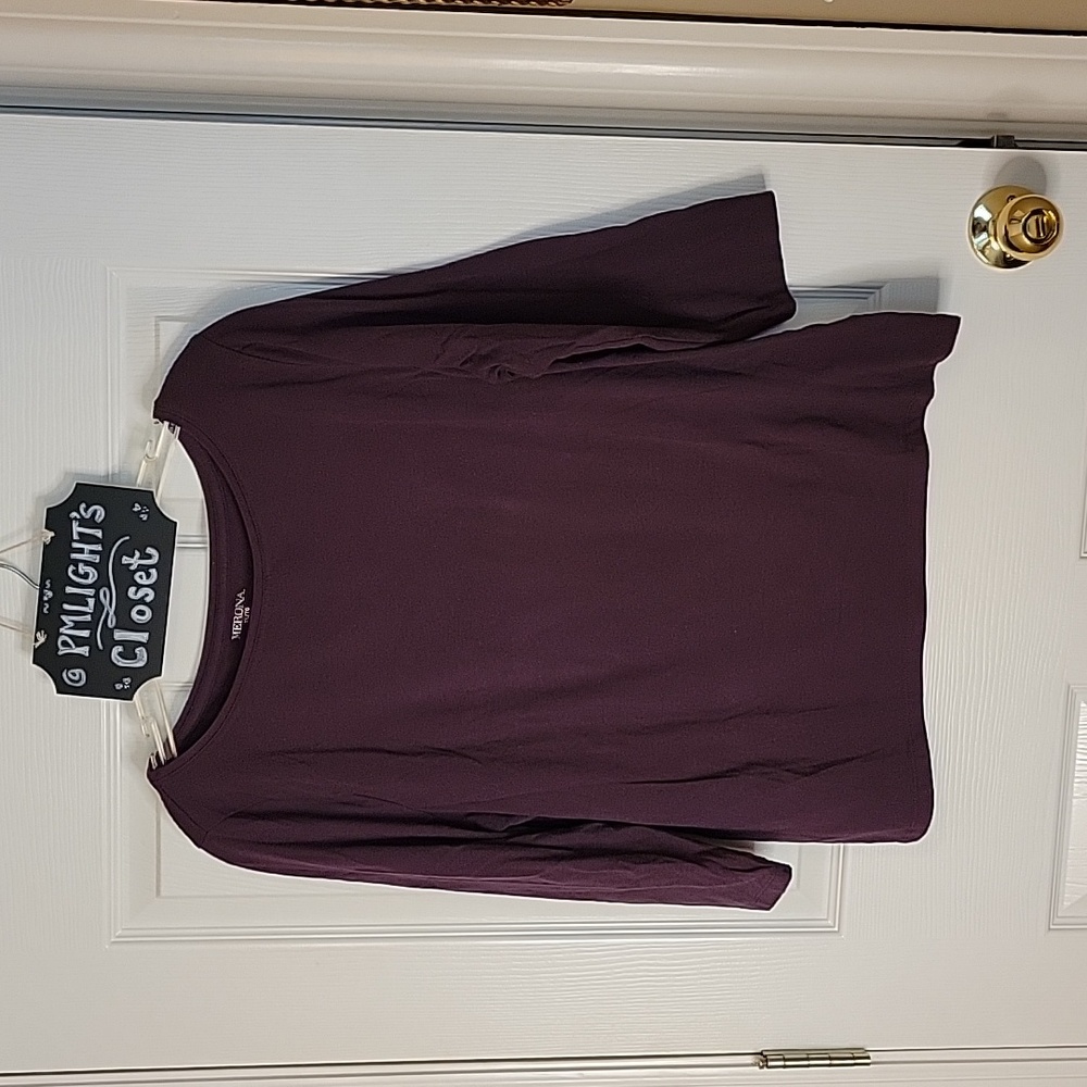 Merona XL Purple Long Sleeve T-Shirt Crew Neck